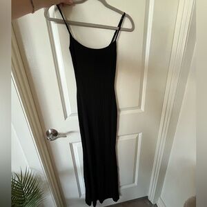 SKIMS Black Maxi Slip Dress